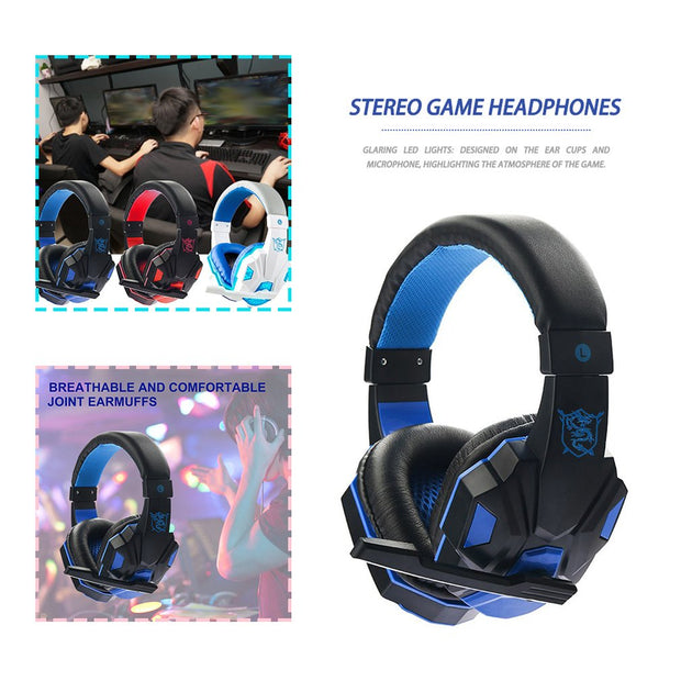 Stereo Gamer Gaming Headset PC Earphone