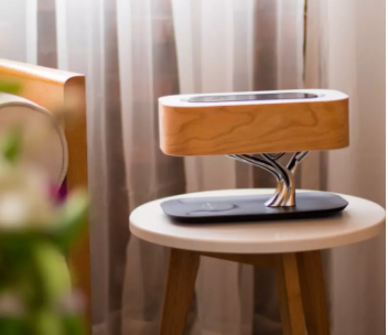 Tree Table Lamp with Wireless Charger and Bluetooth Speaker