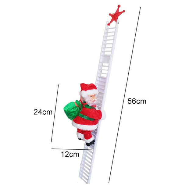 Santa Climbing Ladder Christmas Decoration