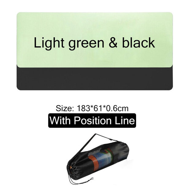 Single/Double Color Non-Slip Yoga Mat With Position Line