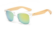 Unisex Square Bamboo Wood Sunglasses